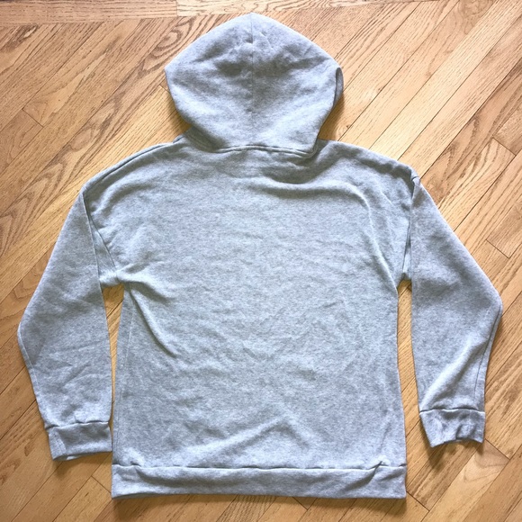 Rainbow Cats And Paw Prints Hoodie Sweatshirt Womens Size Large Grey Pullover - Picture 5 of 6